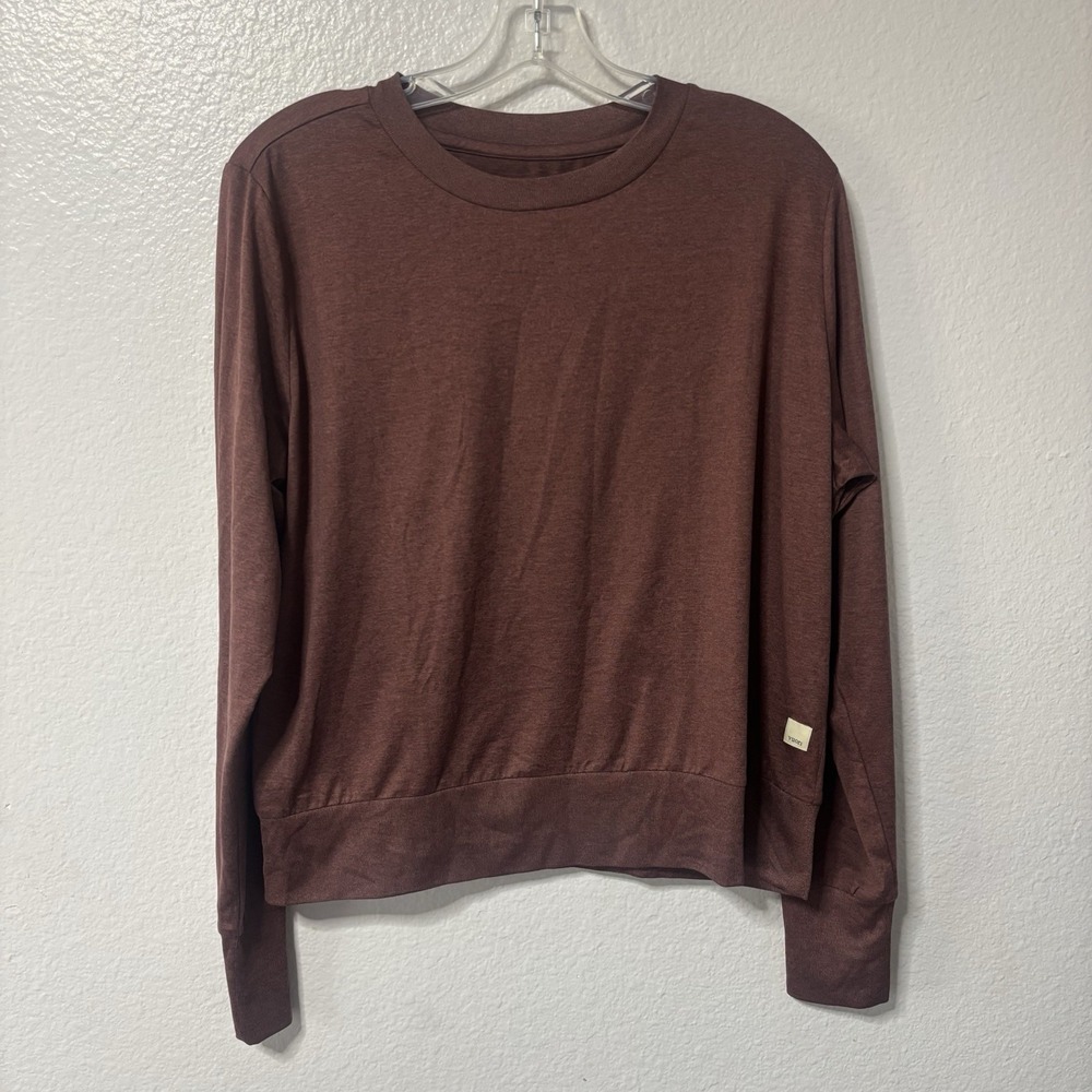 Vuori Daydream Crew Top Womens XL Lightweight Stretch Pullover Mulberry Heather